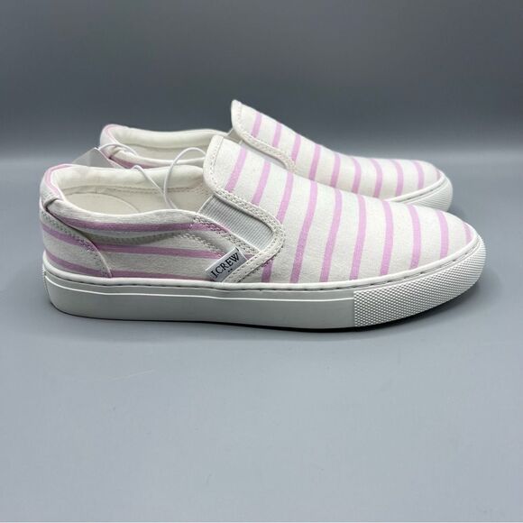 J. Crew Pink Stripe Road Trip Slip On Sneakers - Picture 3 of 6